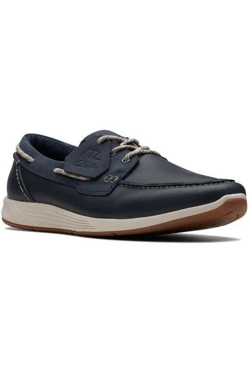 Shine Tone Dynamic Arch Cushion Clarks ATL Sail Go in Navy