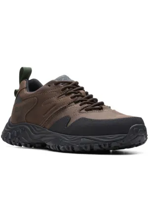 Clarks ATL Walk Go Waterproof shoe in Dark Brown Leather evening run