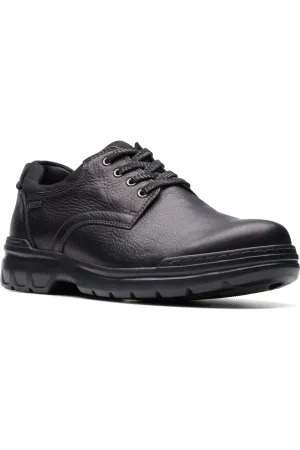 Clarks Rockie WalkGTX waterproof shoe in black leather Extra Wide H fit waterproof Virtual Step