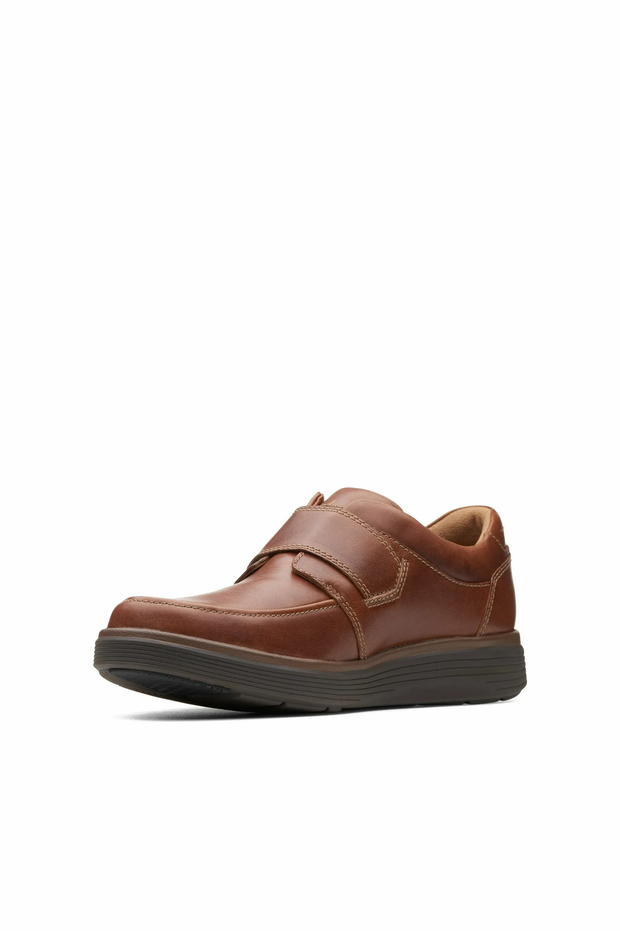Clarks Un Abode Strap dark tan Extra Wide Gel Soft