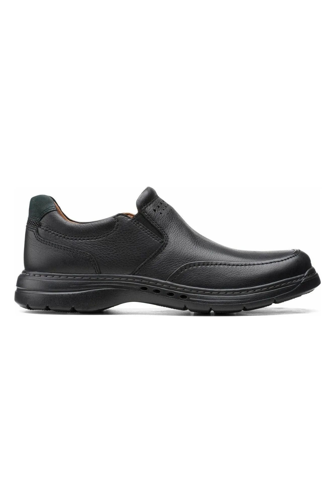 Clarks Un BrawleyStep Black Leather Casual