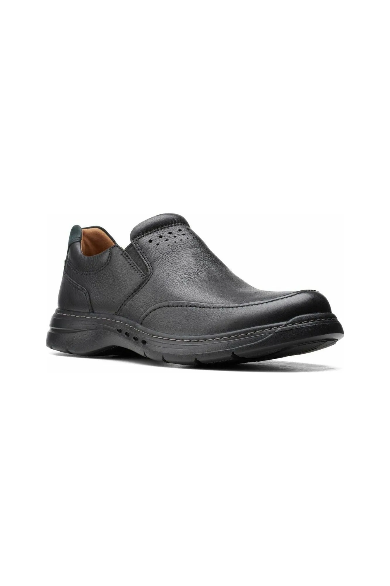 Clarks Un BrawleyStep Black Leather Cross Road