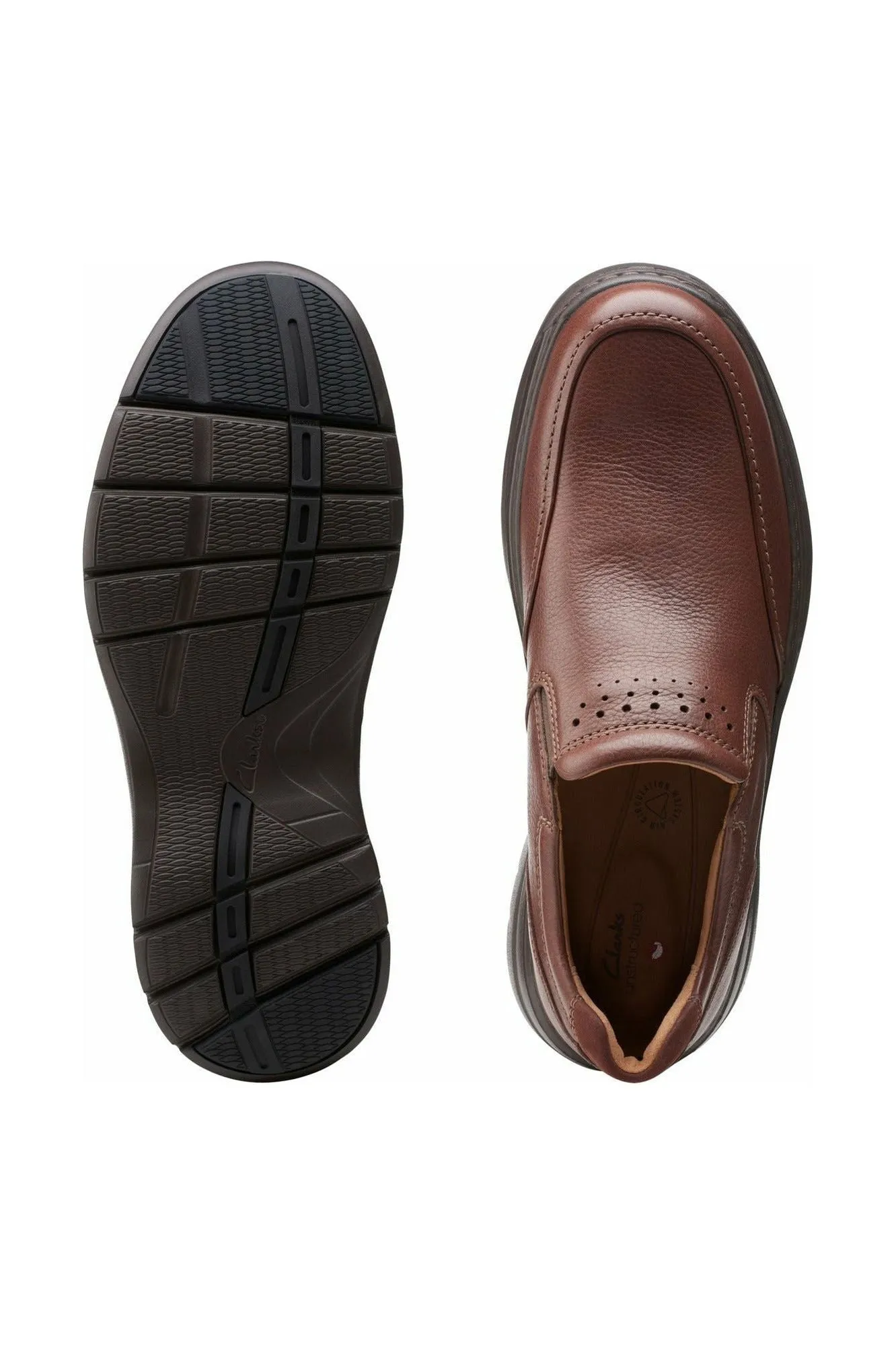 Clarks Un BrawleyStep Mahogany Leather Active Day