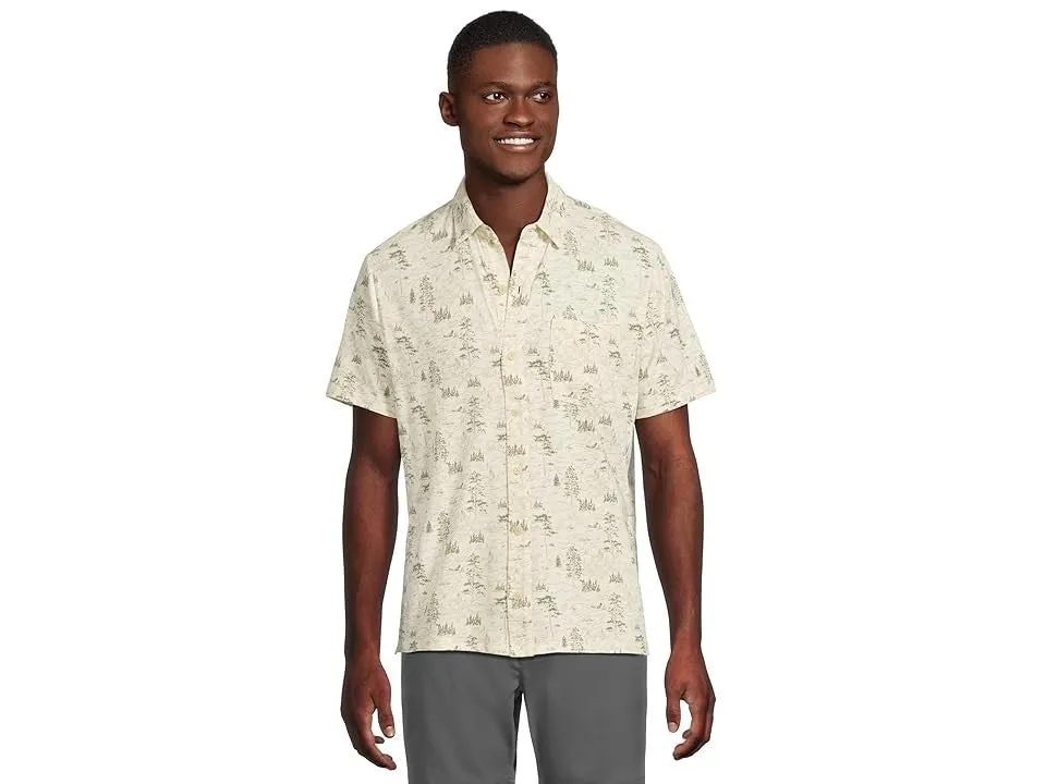 L.L.Bean Lakewashed Shirt Men'sSailcloth Scenic Short Sleeve Button Up BUU047 Fashion staples Active Design