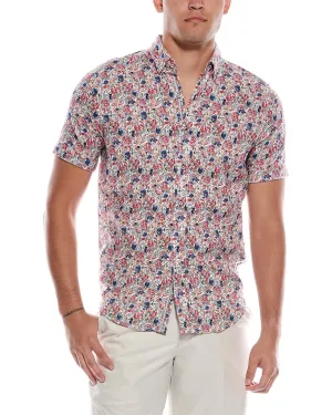 Wrinkle Resistant Finish Non Iron Robert Graham Padar Tailored Fit Woven Shirt