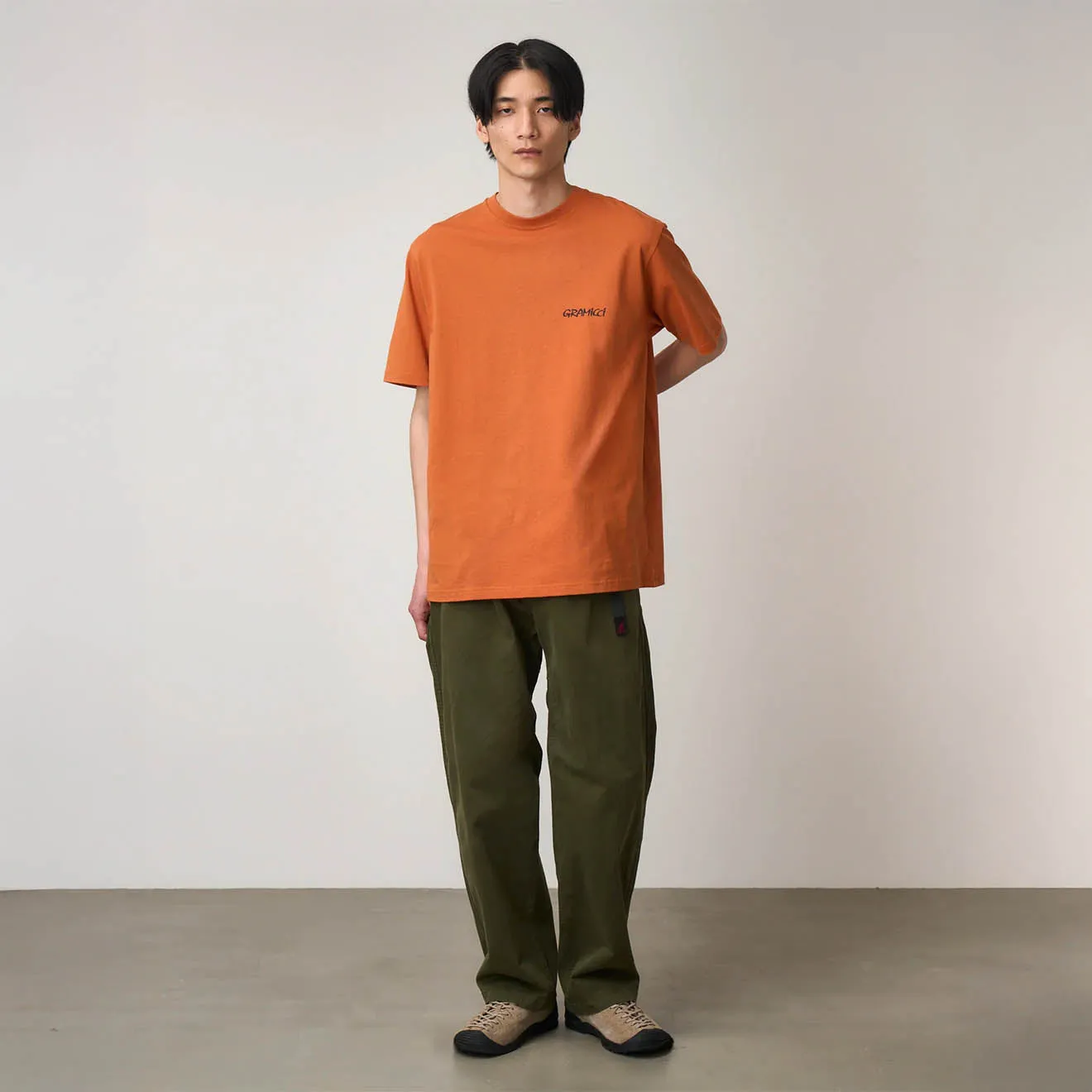 Urban Streetwear Sleek Comfort Fit Gramicci Ice Axe Tee Burnt Orange