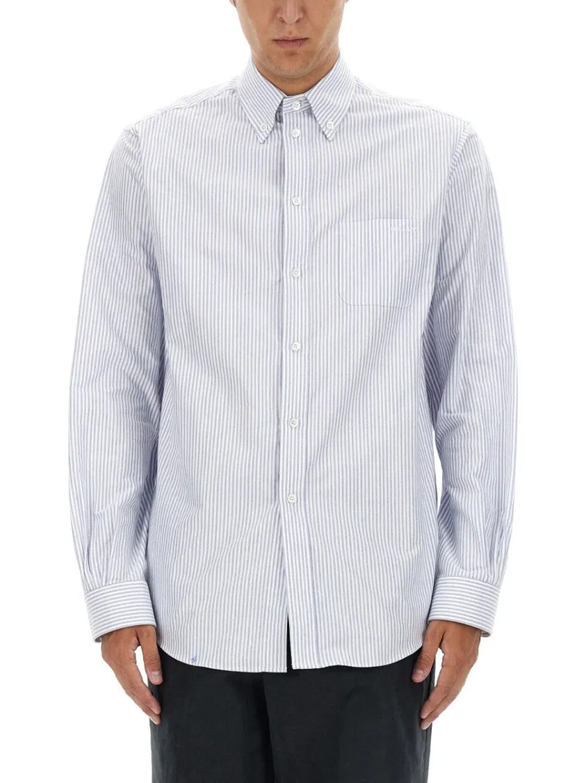 Classic Striped Cotton Shirt Simple Layer