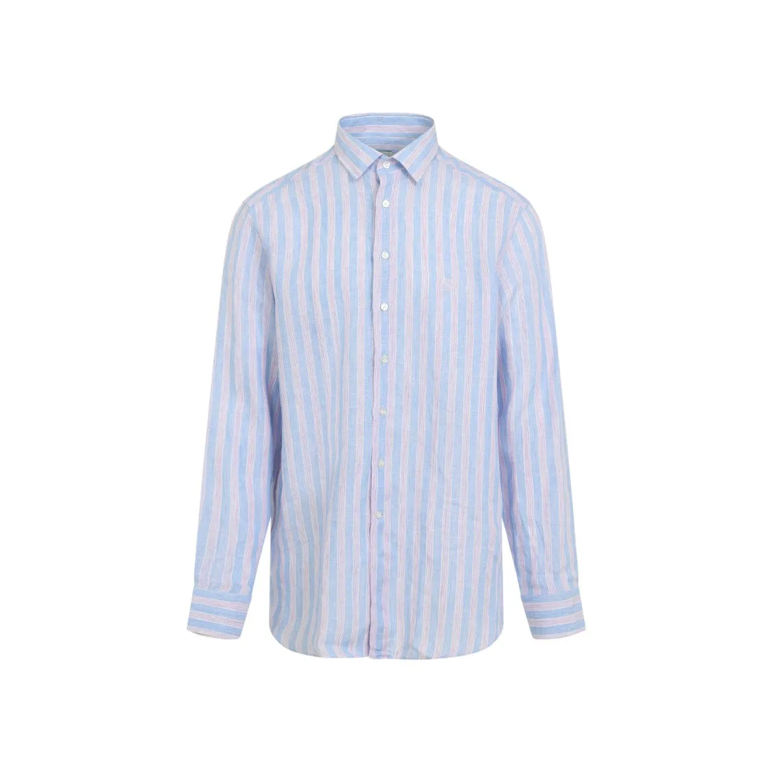 Corporate Retreat Multicolor On Pale Blue Linen Roma Logo Shirt