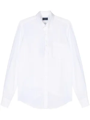 Classic White Long Sleeve Linen Shirt Timeless Appeal