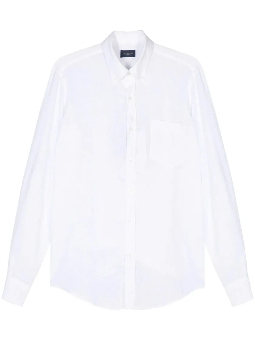 Easy Wear Classic White Long Sleeve Linen Shirt