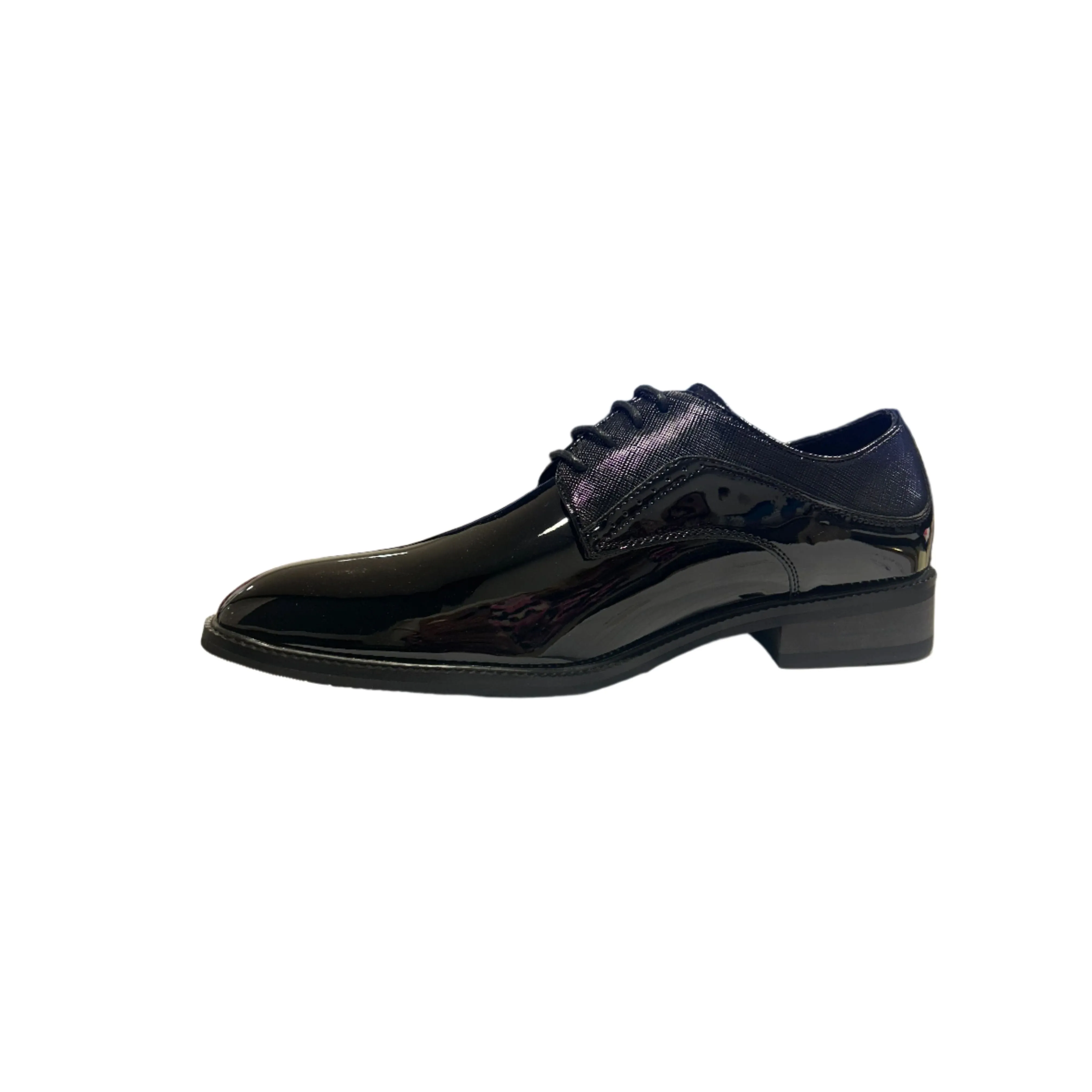 Gloss Grain Brogue Detailing Brent Pope Mens Shoe Halcombe Coal Patent