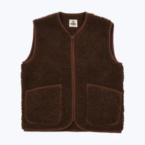 High Collar Coldbreaker Pepitko Vest Dark Brown