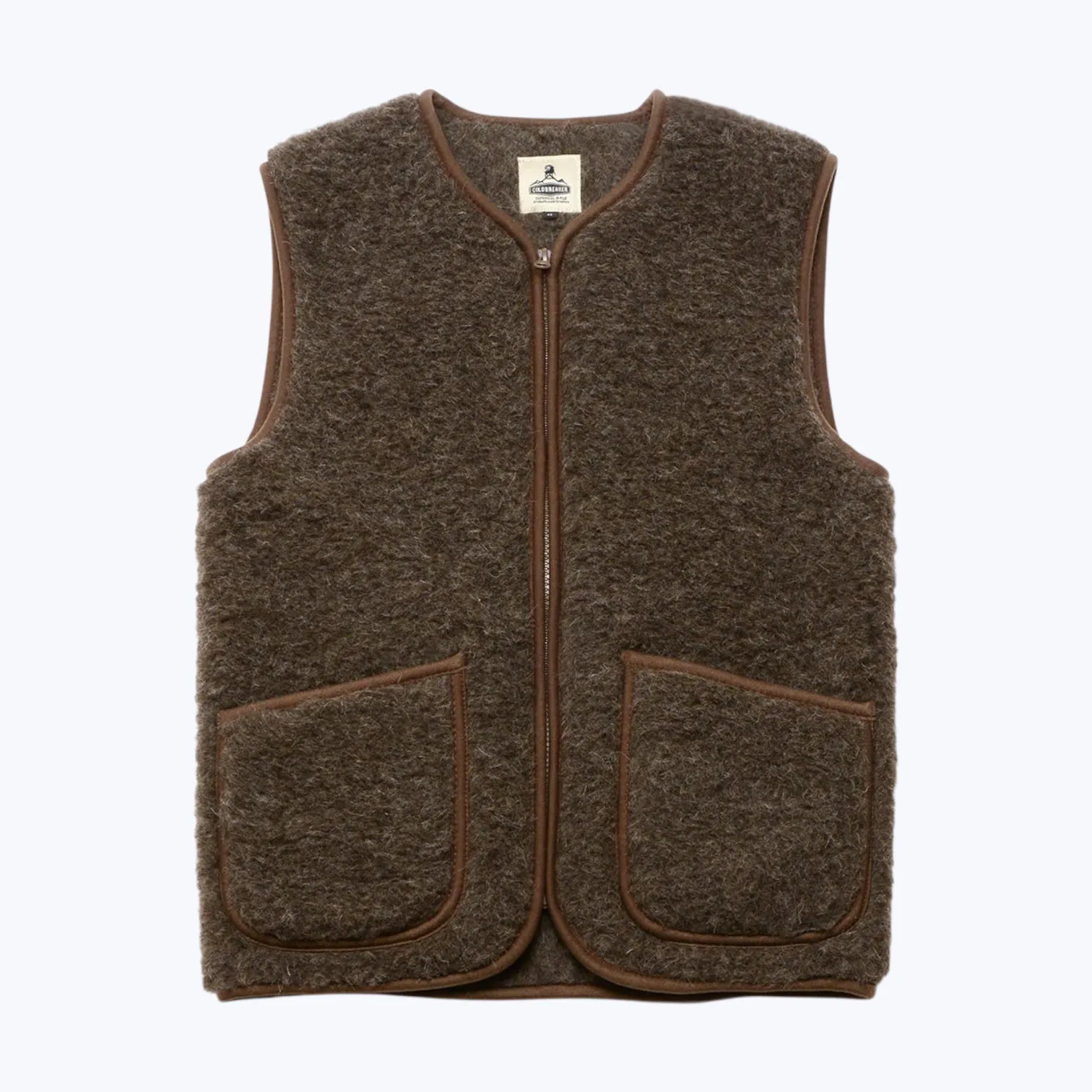 Coldbreaker Pepitko Vest Mid-Brown Modern Minimal Weekend Chill Style
