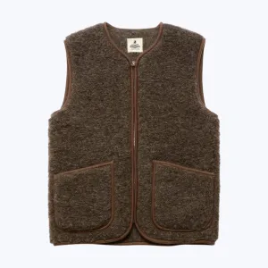 Coldbreaker Pepitko Vest Mid-Brown Modern Minimal Weekend Chill Style