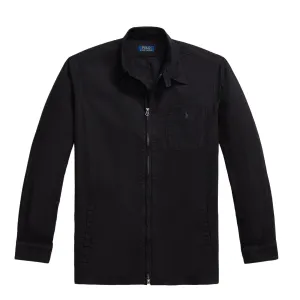 Polo Ralph Lauren Garment-Dyed Oxford Overshirt Polo Black Two Tone Stitching