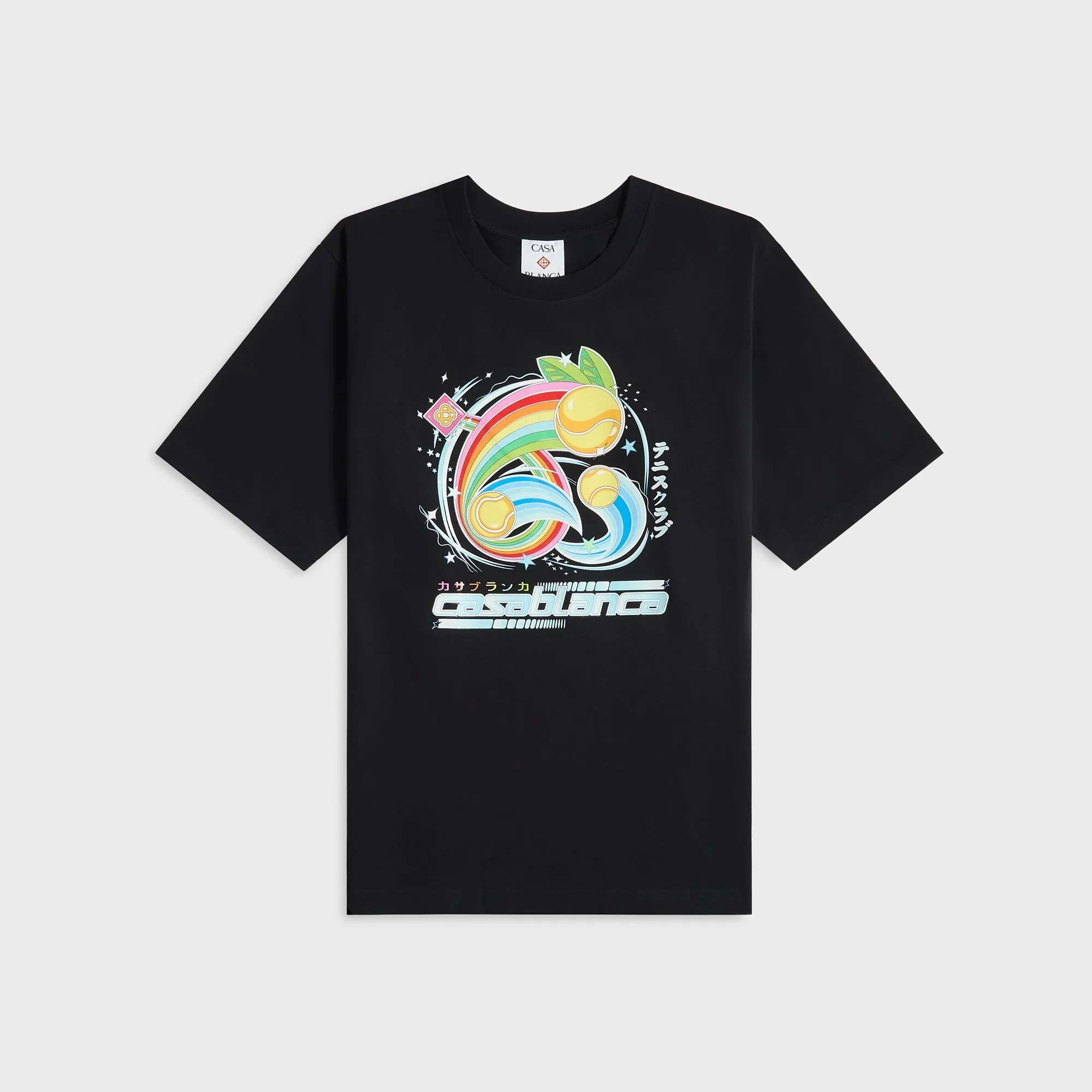 Casablanca Manga Tennis Ball Tee - Black dry cleanable Minimal Comfort Wear