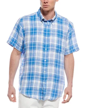 Brooks Brothers Linen Novelty Shirt Layered Hemline