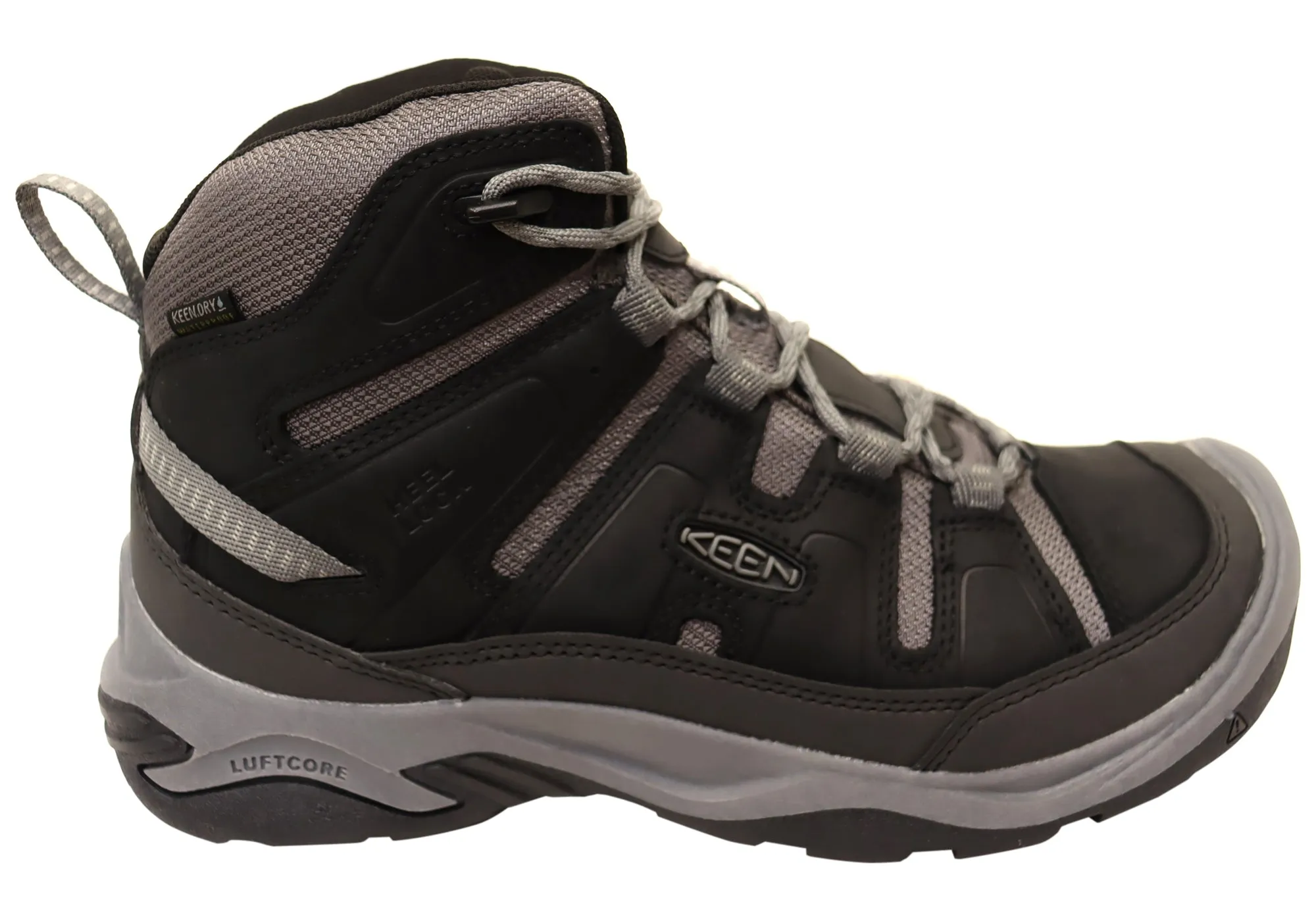 Keen Circadia Mid Waterproof Mens Leather Wide Fit Hiking Boots Tear Resistant Upper