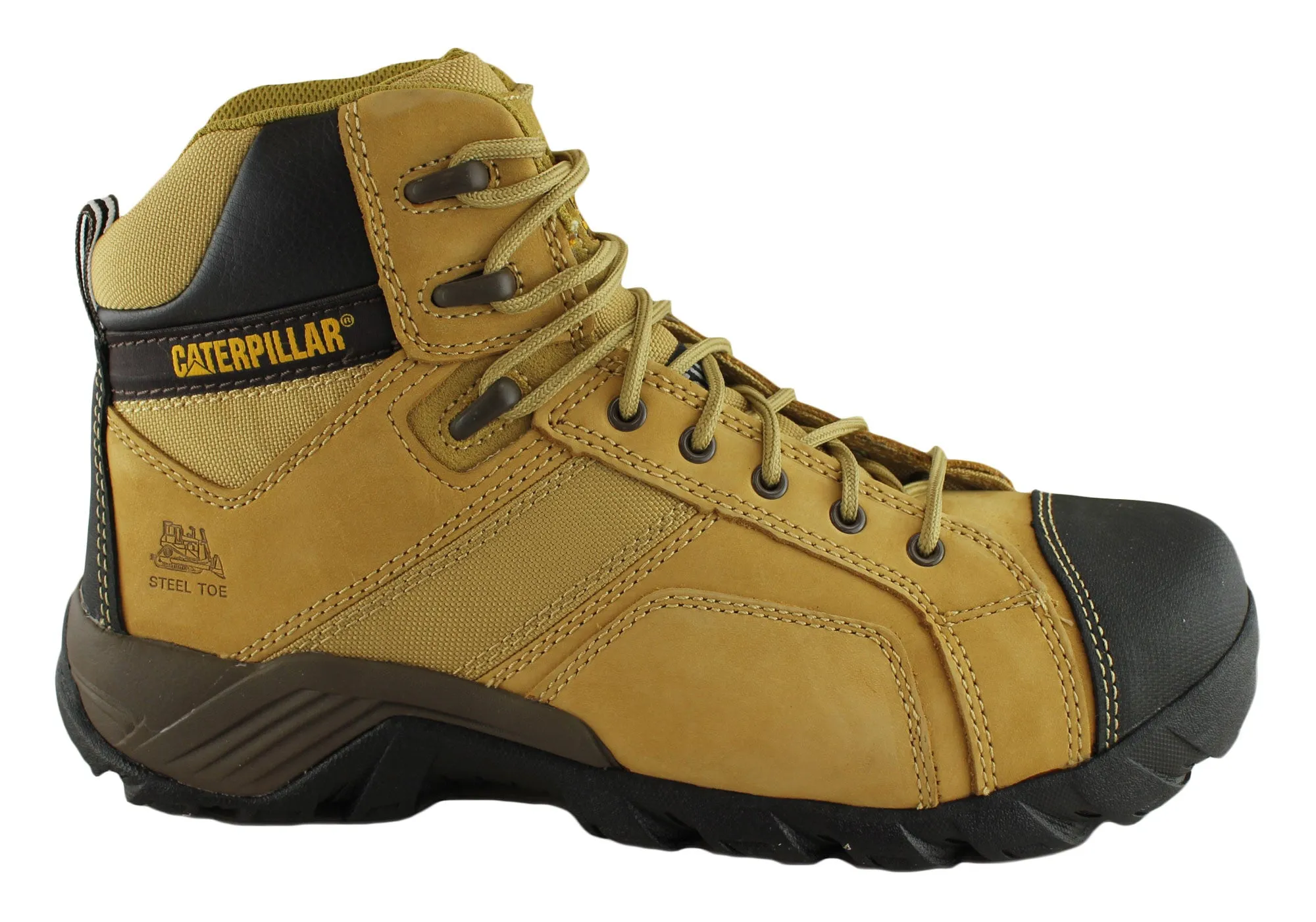 Strong Mood Caterpillar Cat Argon Hi Side Zip Mens Steel Toe Work/Safety Boots
