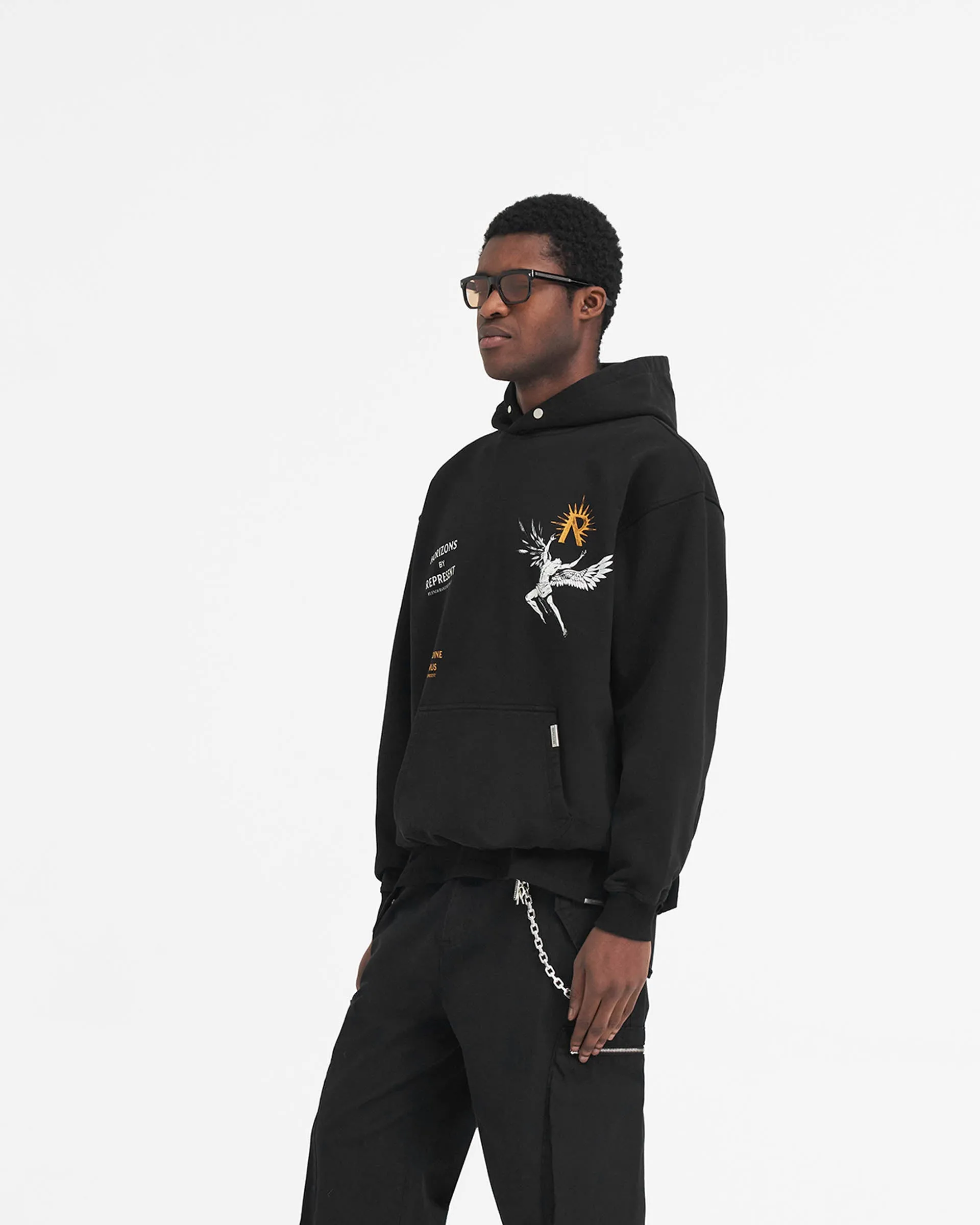 Icarus Hoodie - Jet Black glove accents