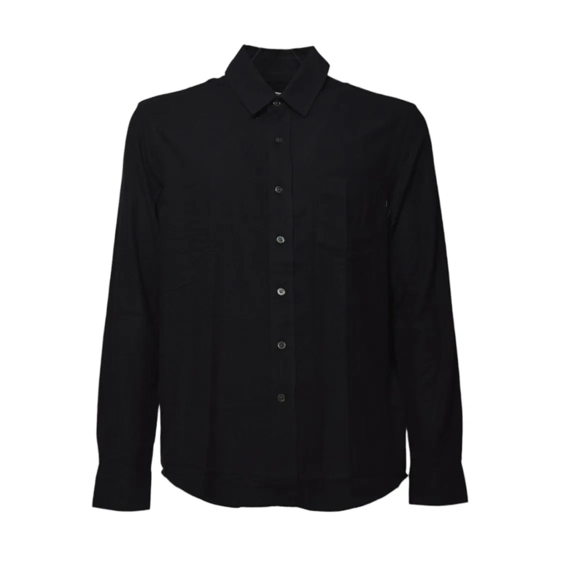 Sports Ready Wrinkle-Free Black Silk Classic Shirt