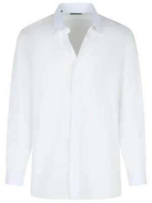 White Cotton Shirt Layering Essential garden party