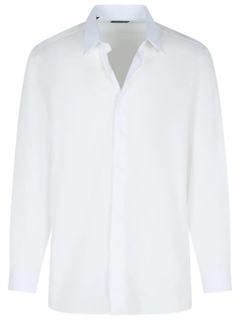 White Cotton Shirt Layering Essential garden party