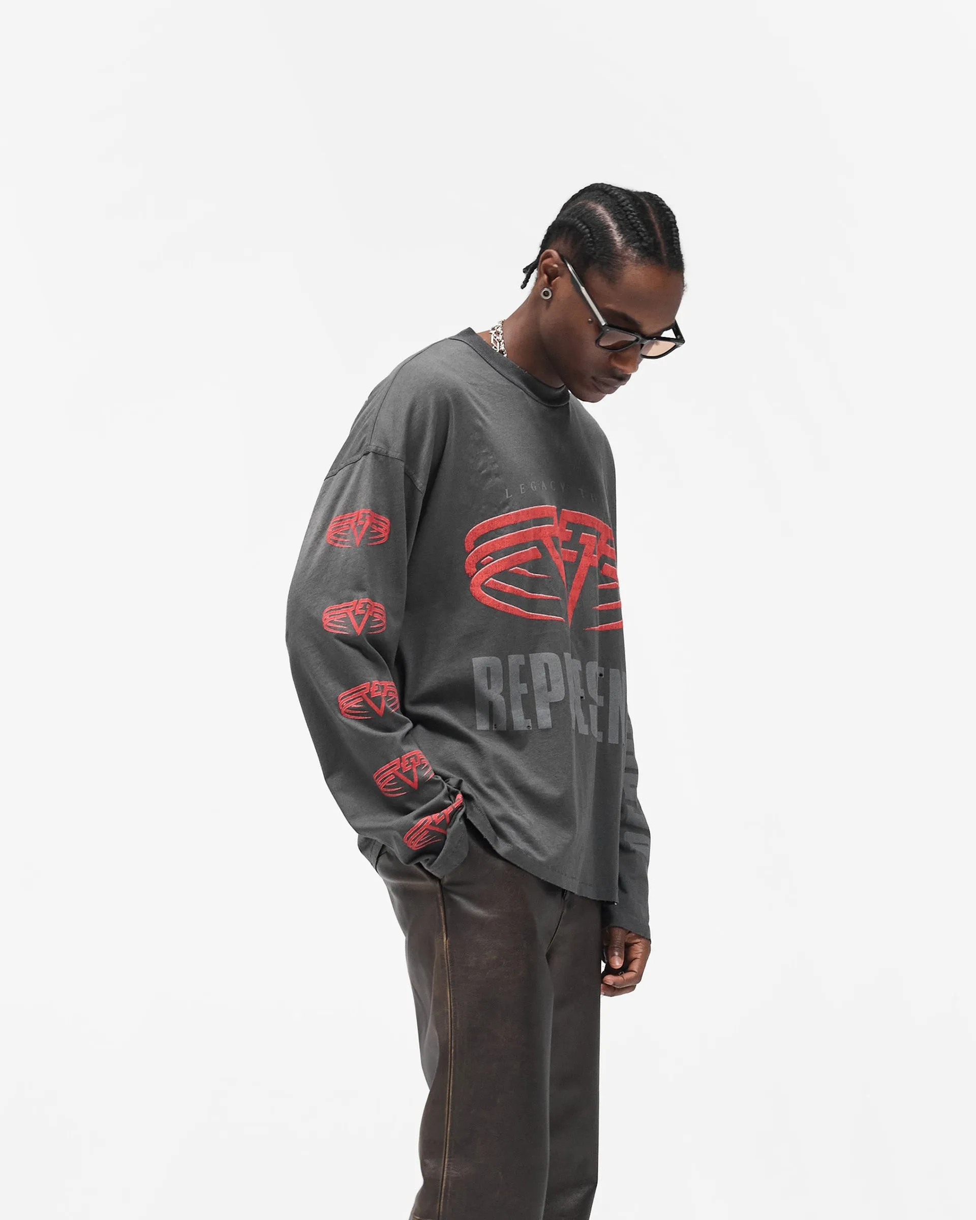 anti static coating Everyday Look Reversible Living Legacy Tour Long Sleeve T-Shirt - Sun Fade Grey