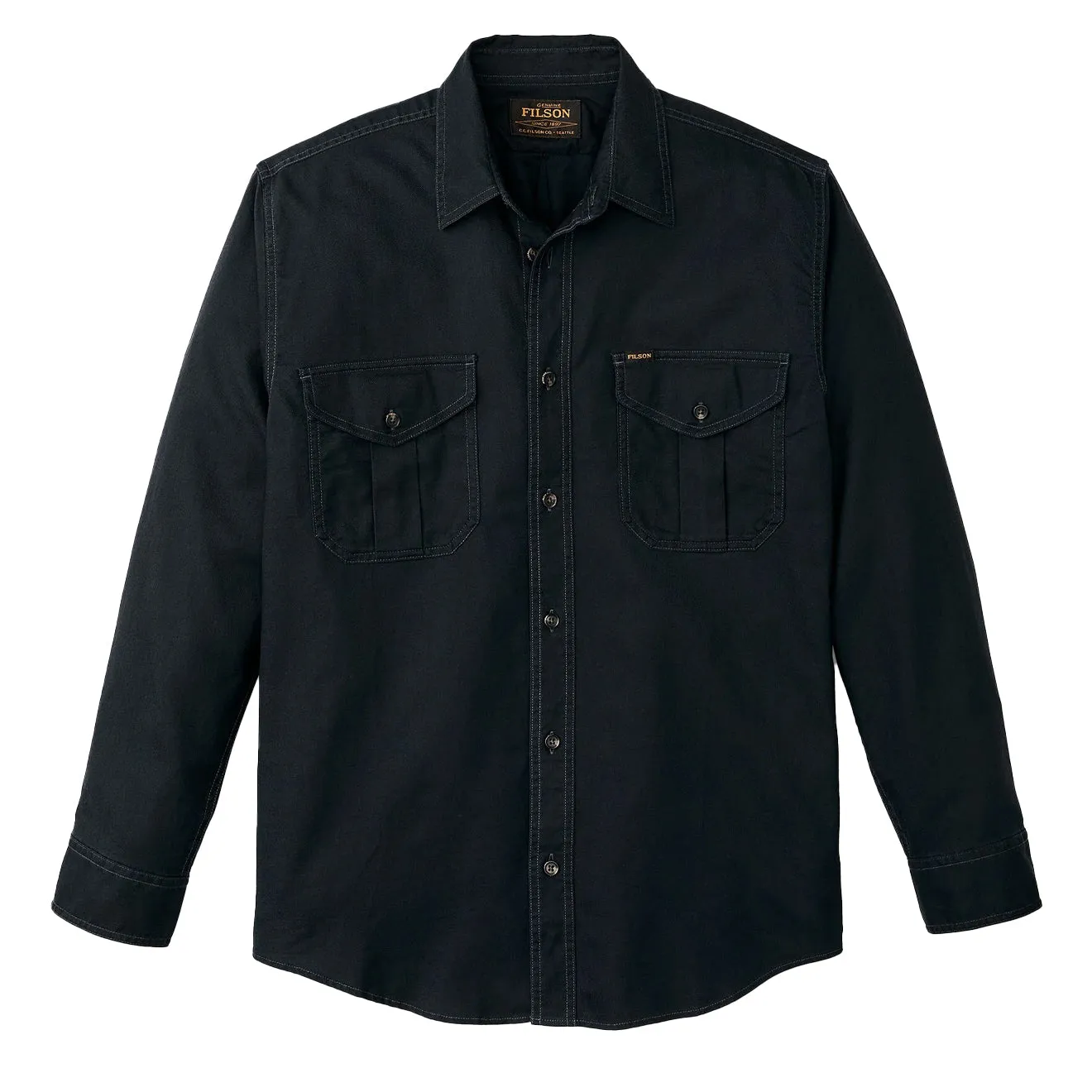 Premium Quality Filson Light Weight Alaskan Guide Shirt Midnight Navy