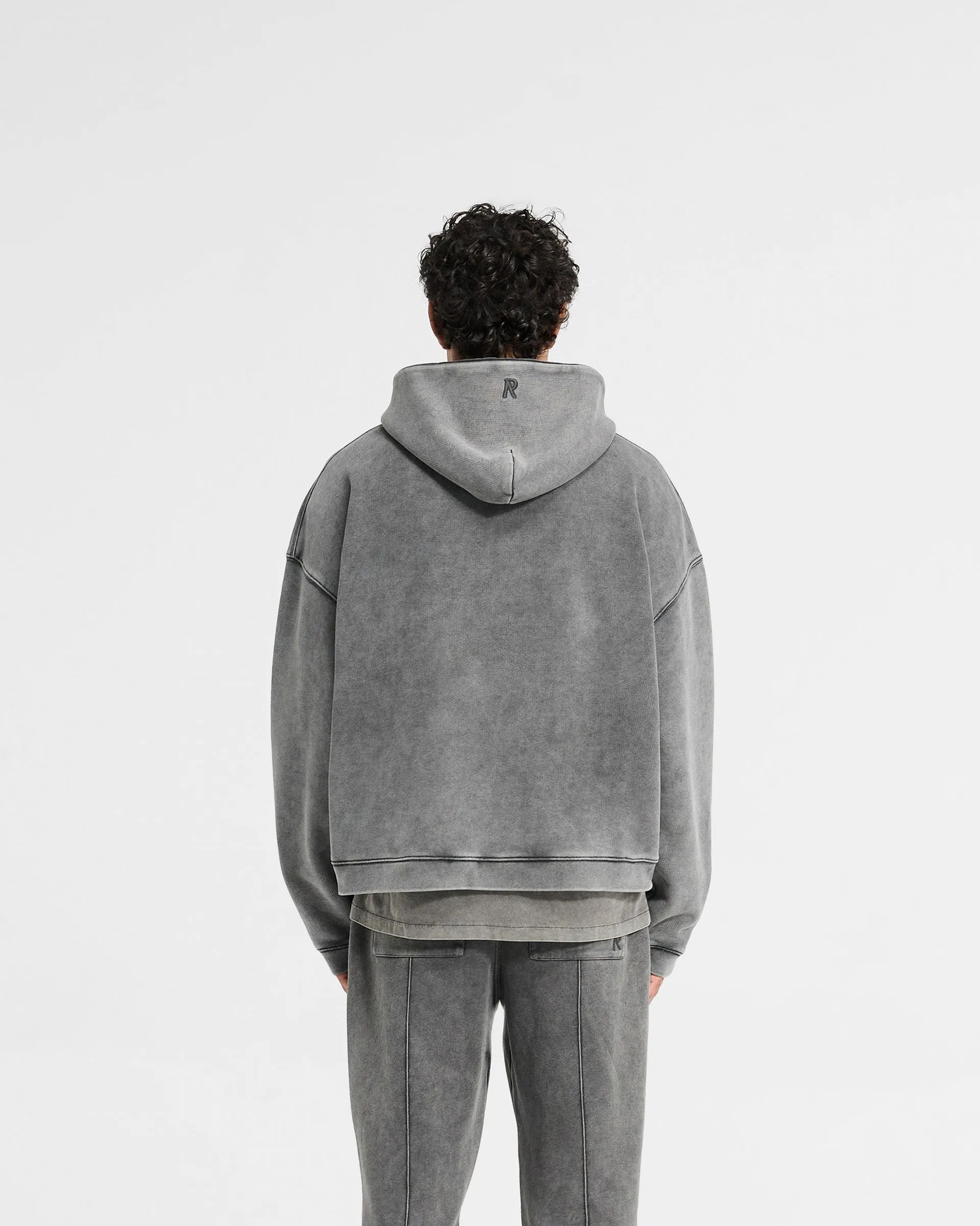 product twill durability Initial Boxy Hoodie - Vintage Grey