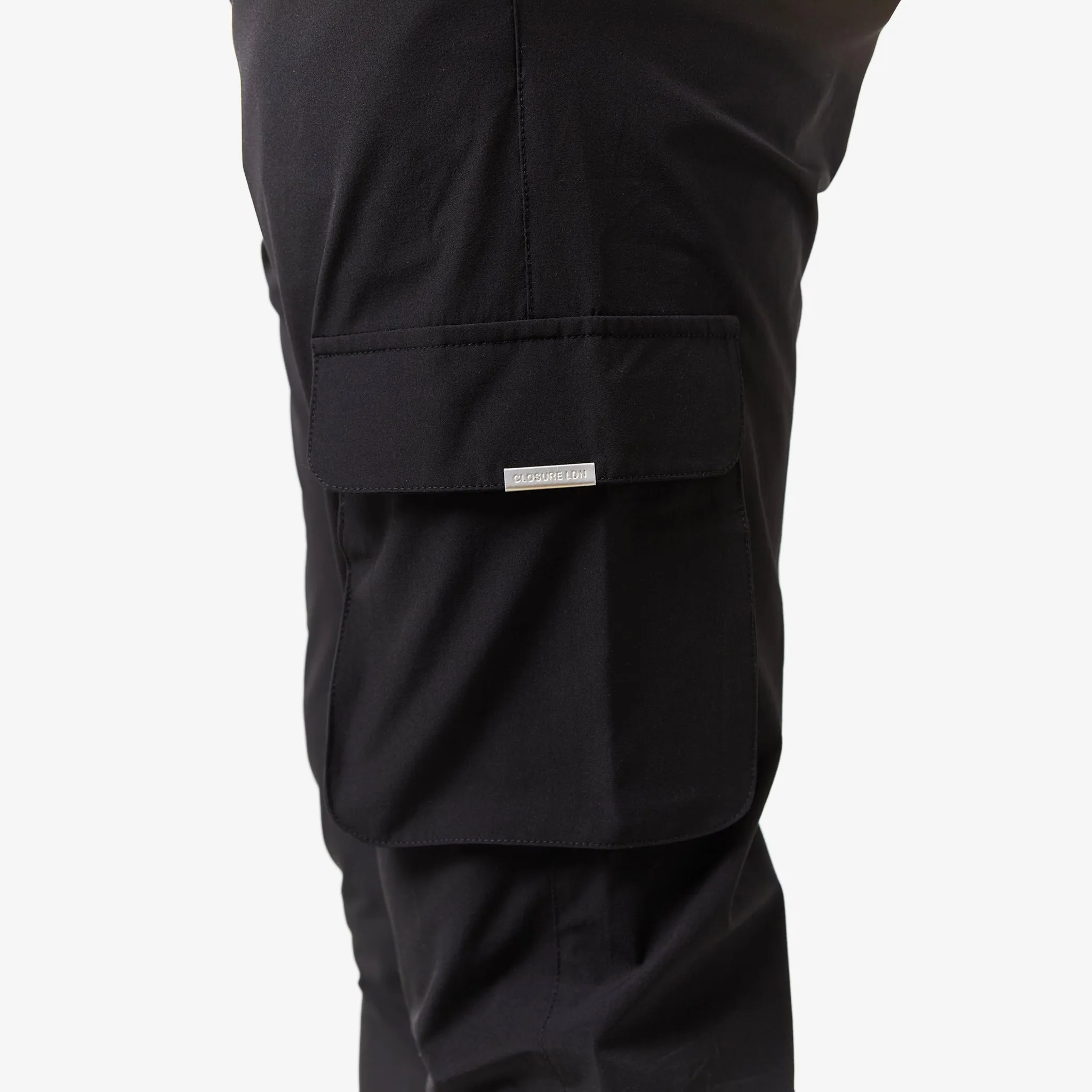 Stretch Tech Cargo Pant | Black Quick Slip MoistureWickingLining