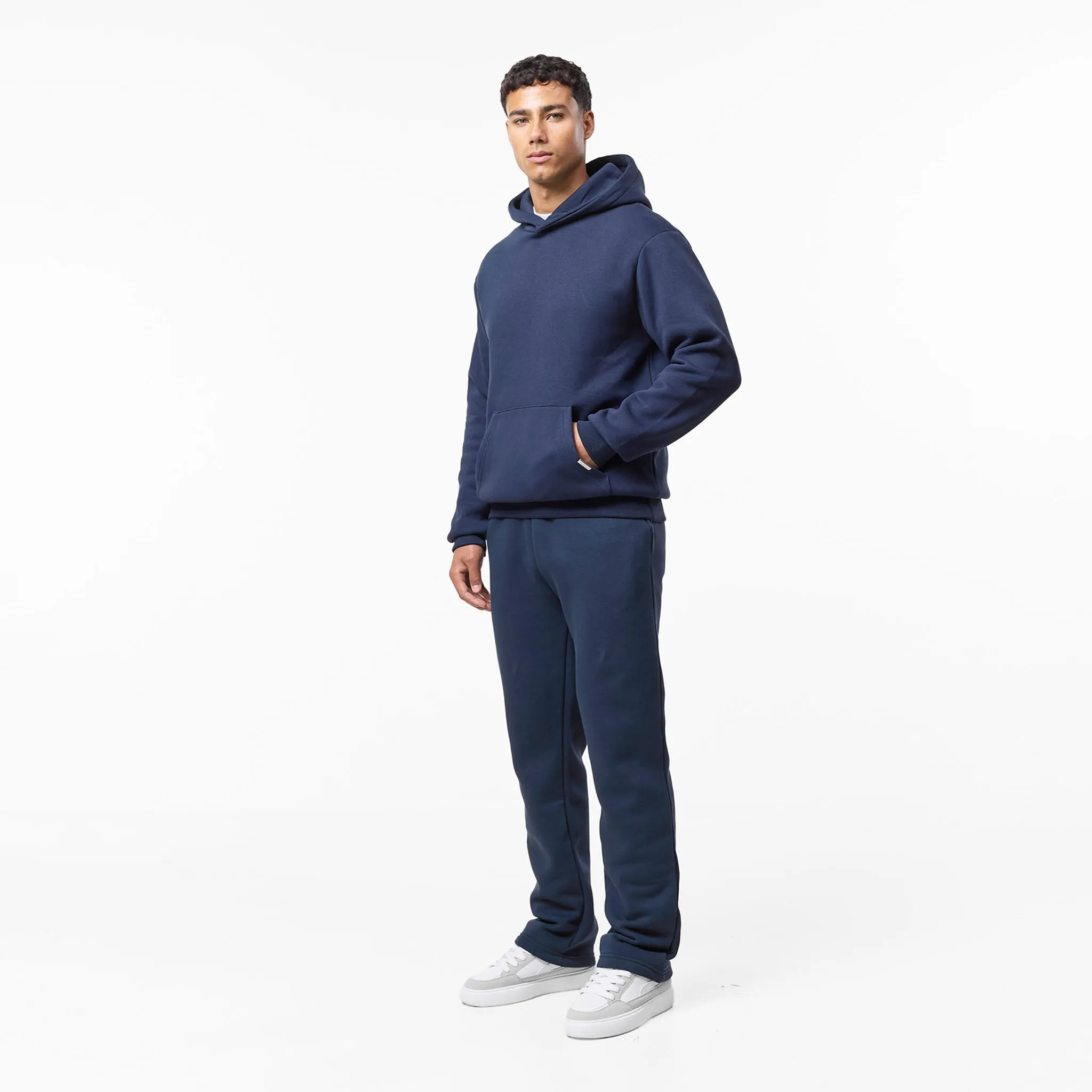 Relaxed Fit Hoodie | Navy product urban style quotient couple wear