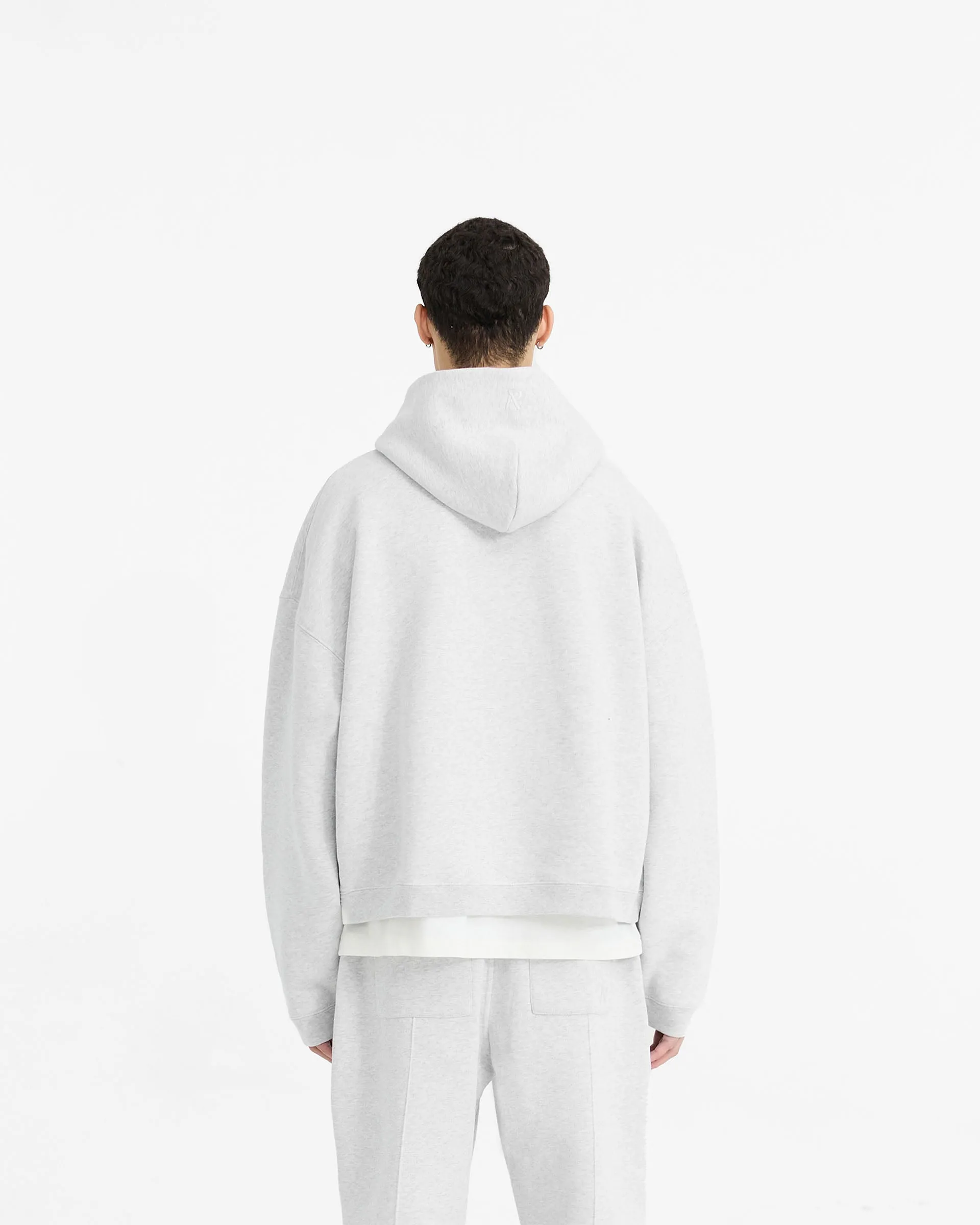 Initial Boxy Hoodie - Ice Grey Marl Daily Relaxed