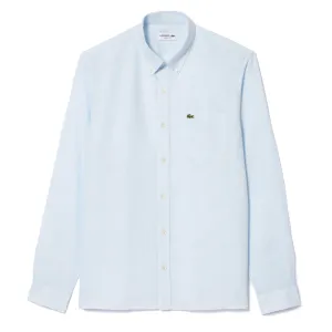 Casual Style Lacoste Linen Shirt Light Blue