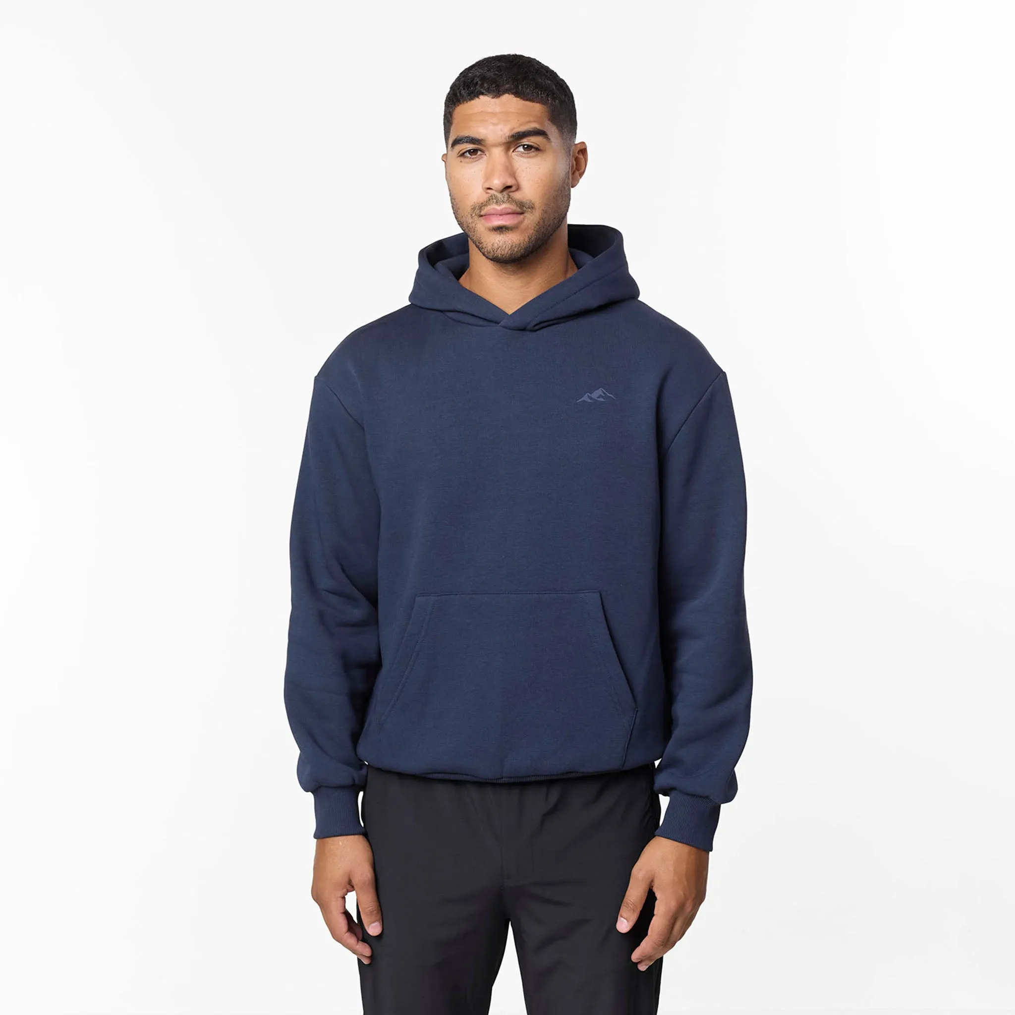 Premium Mountain Hoodie | Navy right for formal events