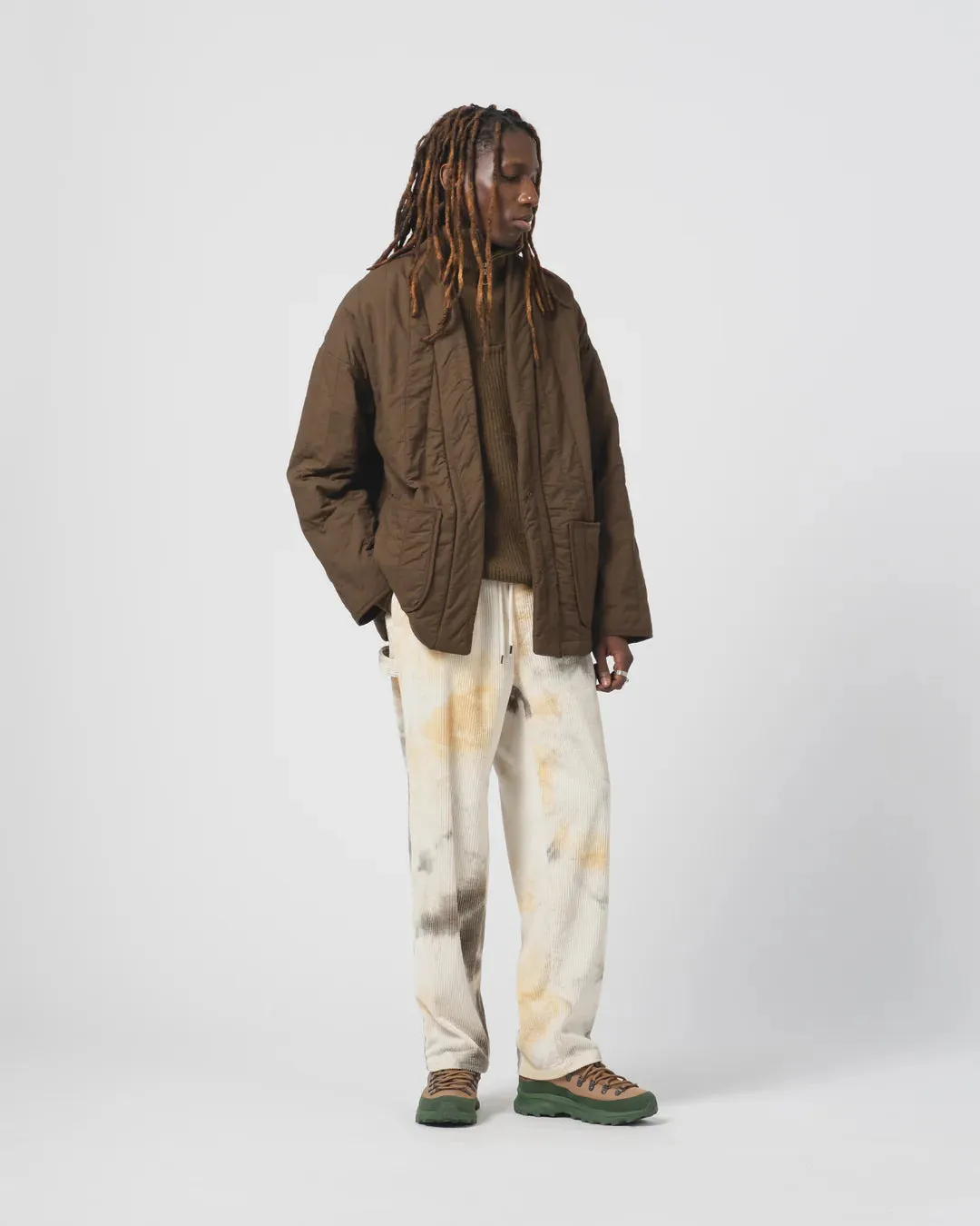 Eat Dust Unisex Edo Quilted Jacket Java Brown Transitional Layer