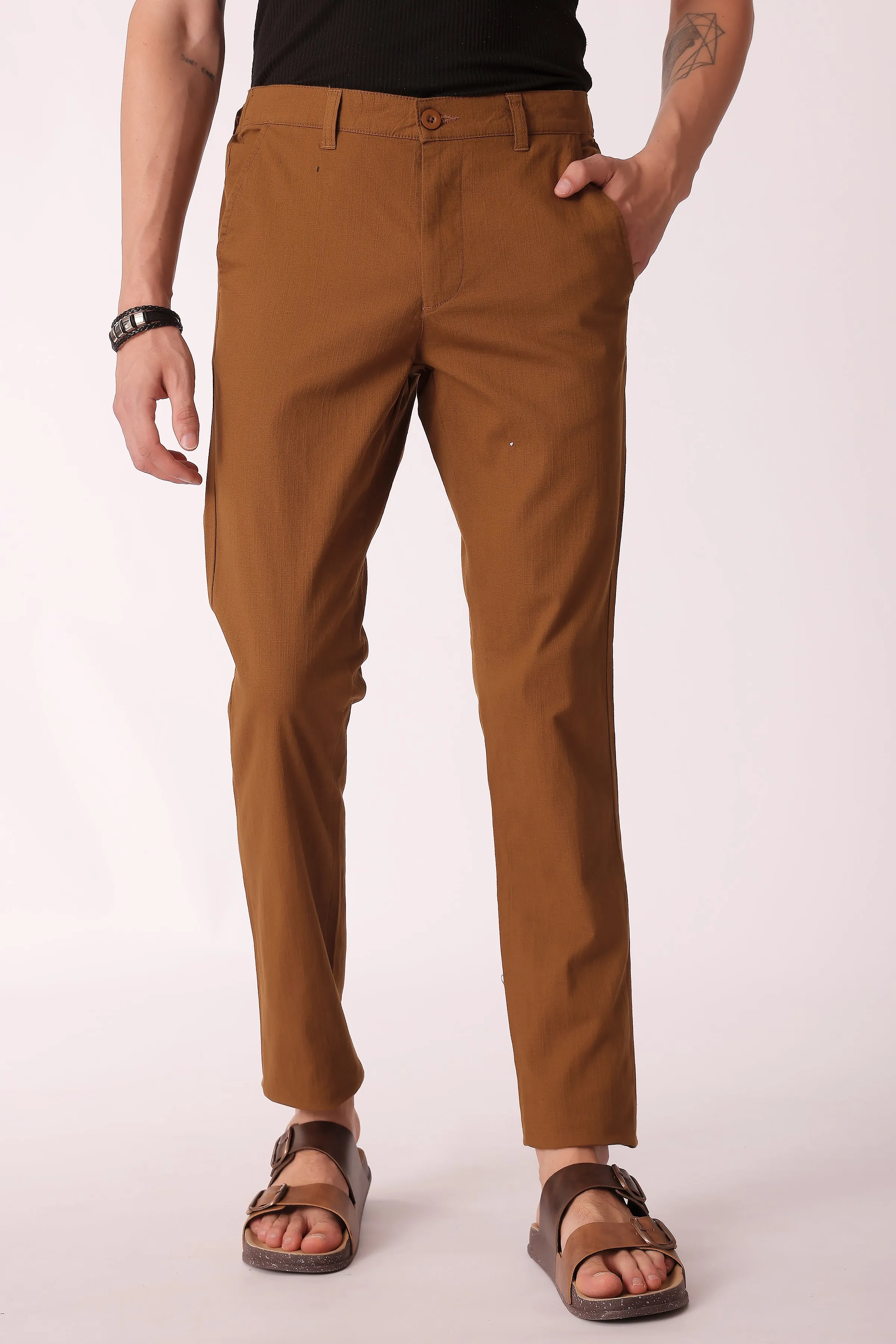Men's Cotton stretch Slim Fit Chinos Crisp Design Rugged Wear