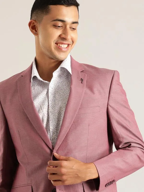 Erasable Stains Treatment High Tensile Reinforcement Constructed Solid Casual Blazer