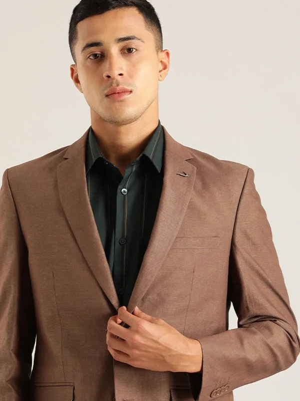 Light Diffusing Fabric Subtle Layers Constructed Solid Casual Blazer
