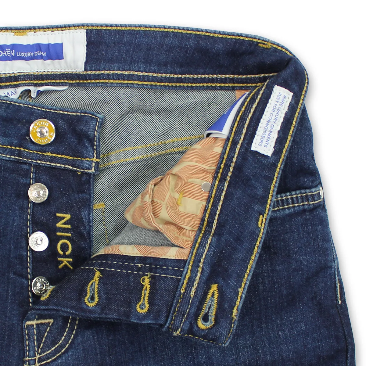 Jacob Cohen - Nick Slim Fit Gold Badge Jeans Quick Dry Weave Technology Timeless Option