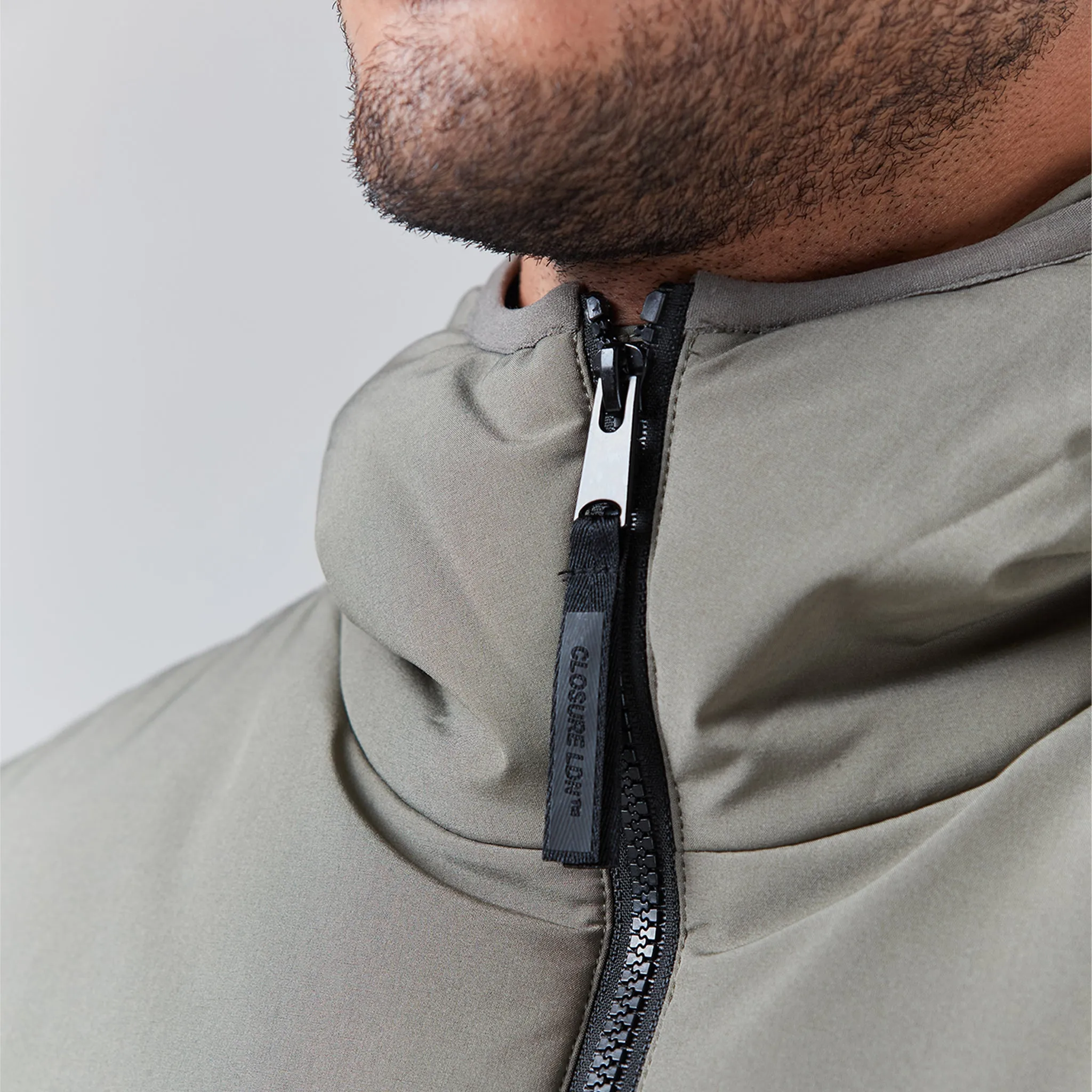 Contrast Soft Shell Jacket | Washed Khaki Non Bulky Profile