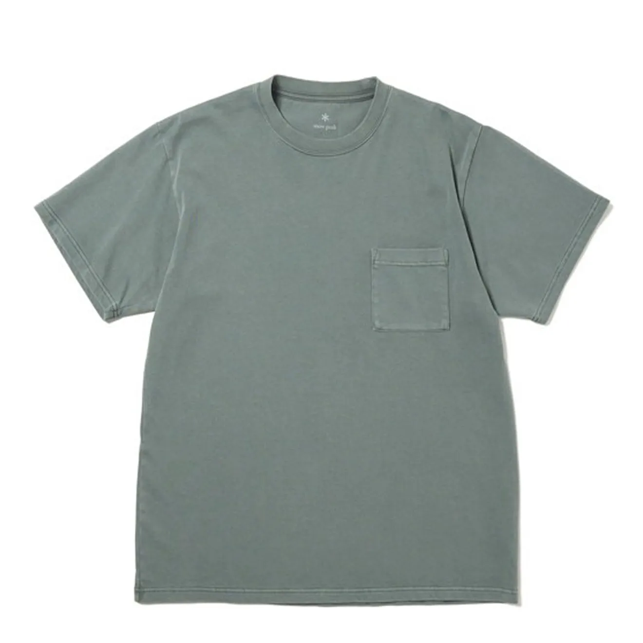 Elastic waist Snow Peak Garment Dyed T-Shirt Dark Green