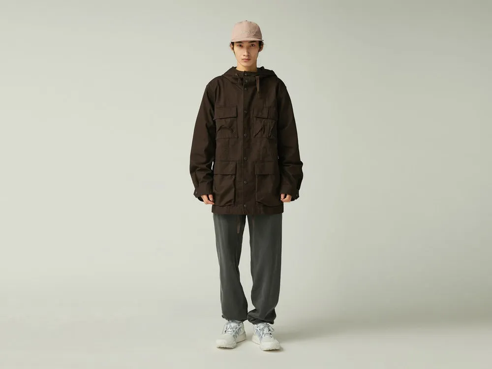 Affordable Fashion Camo Print Snow Peak Takibi Chino Cargo Jacket Dark Brown