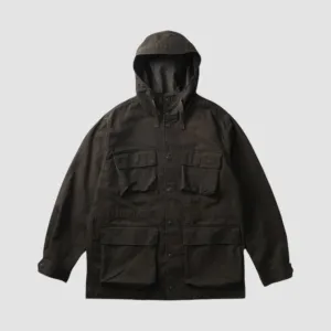 Comfort Fit Cut Compression Layer Snow Peak Takibi Chino Cargo Jacket Dark Brown