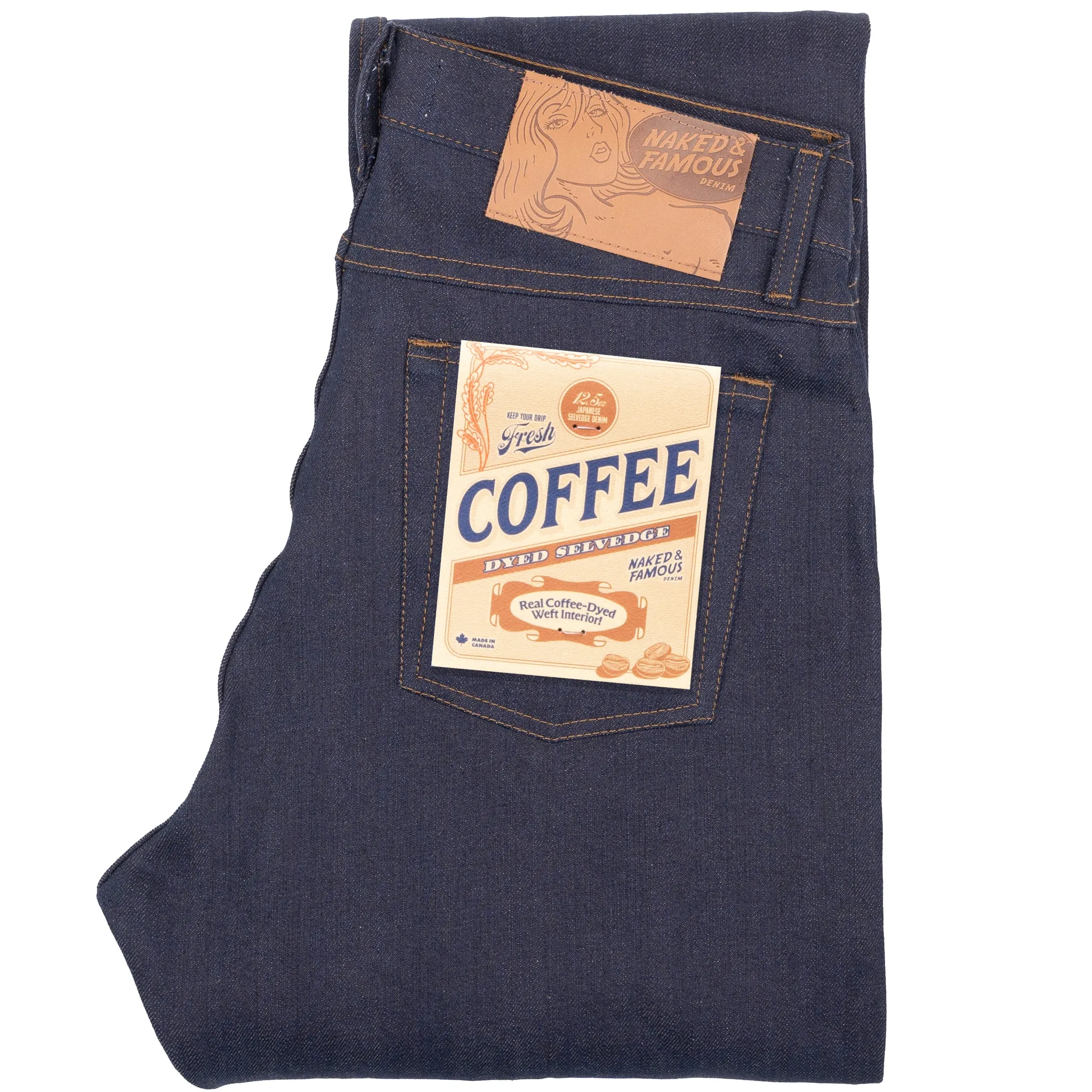 Simple Fashion Weird Guy - Coffee Dye Selvedge - Indigo