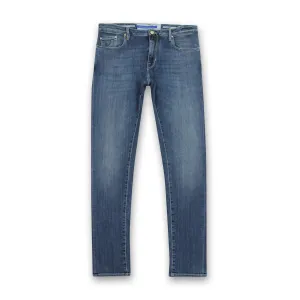 Iconic Outfit Jacob Cohen - Chris Skinny Fit Navy Badge Jeans