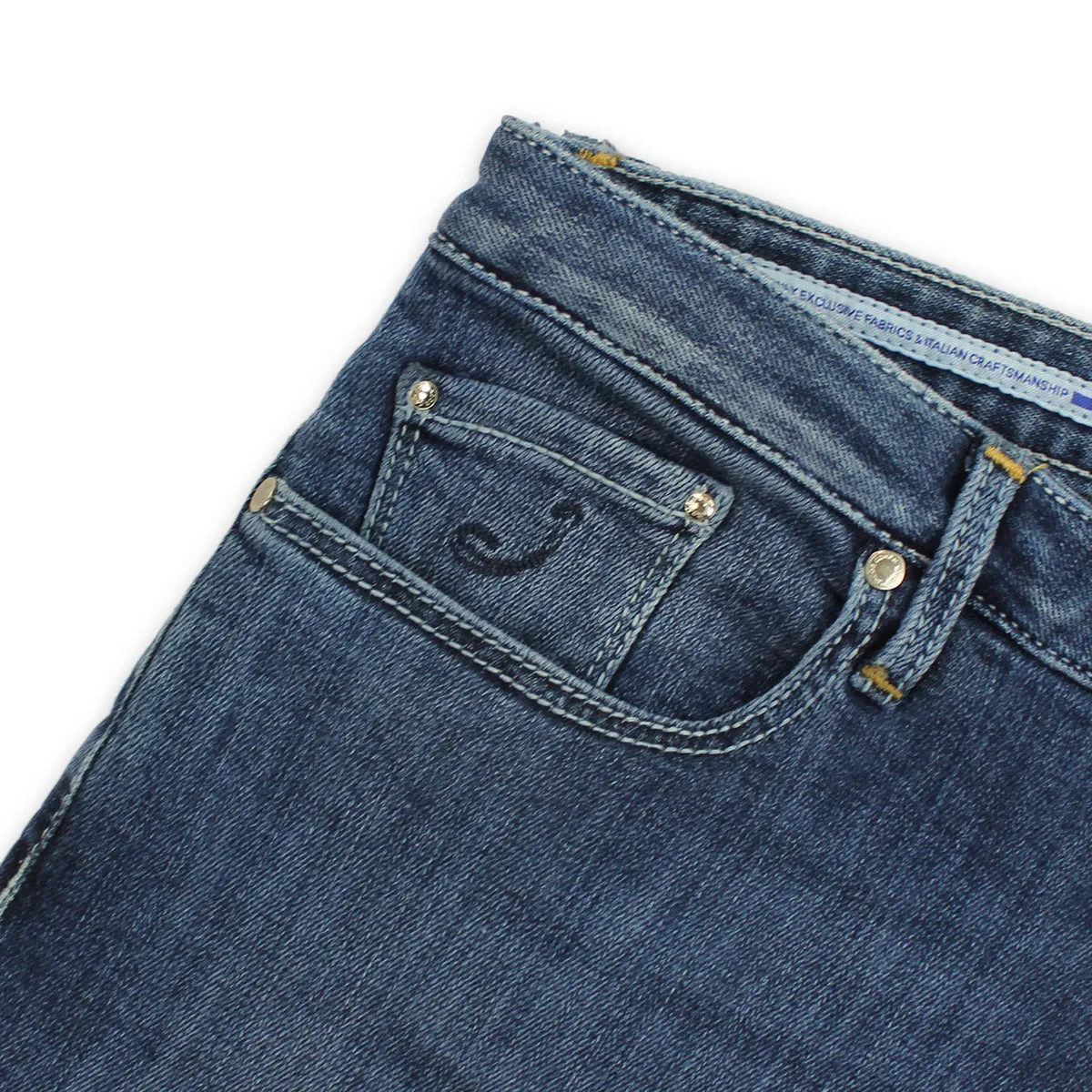 Bold Road Trip Jacob Cohen - Chris Skinny Fit Navy Badge Jeans