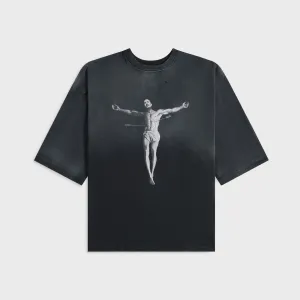 Relaxed Wear Breathable mesh lining Willy Chavarria Tarantula Buffalo Tee - Black