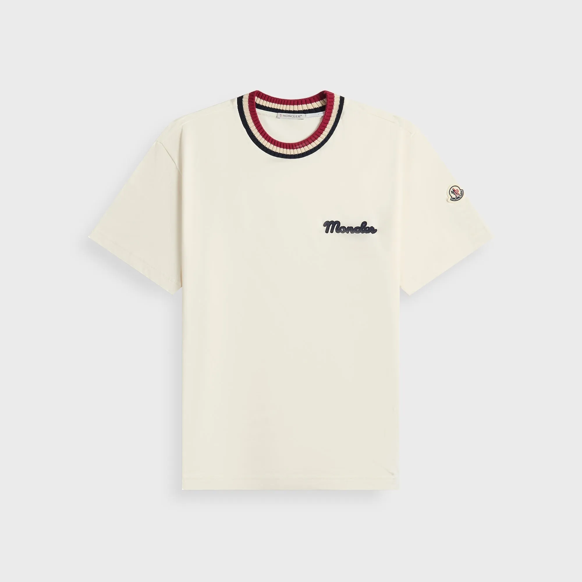 Moncler Tee - White Breathable Performance Wear Everyday Fit