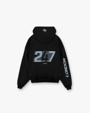 247?London Hoodie - Black neon colors goes with boots
